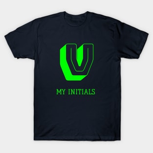 Letter V Initials Unique Name T-Shirt T-Shirt